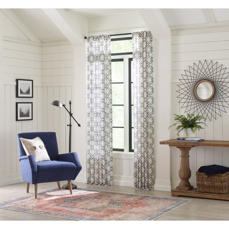 allen + roth A+R 50in x 108in Tilli Navy Pnl in the Curtains & Drapes department at