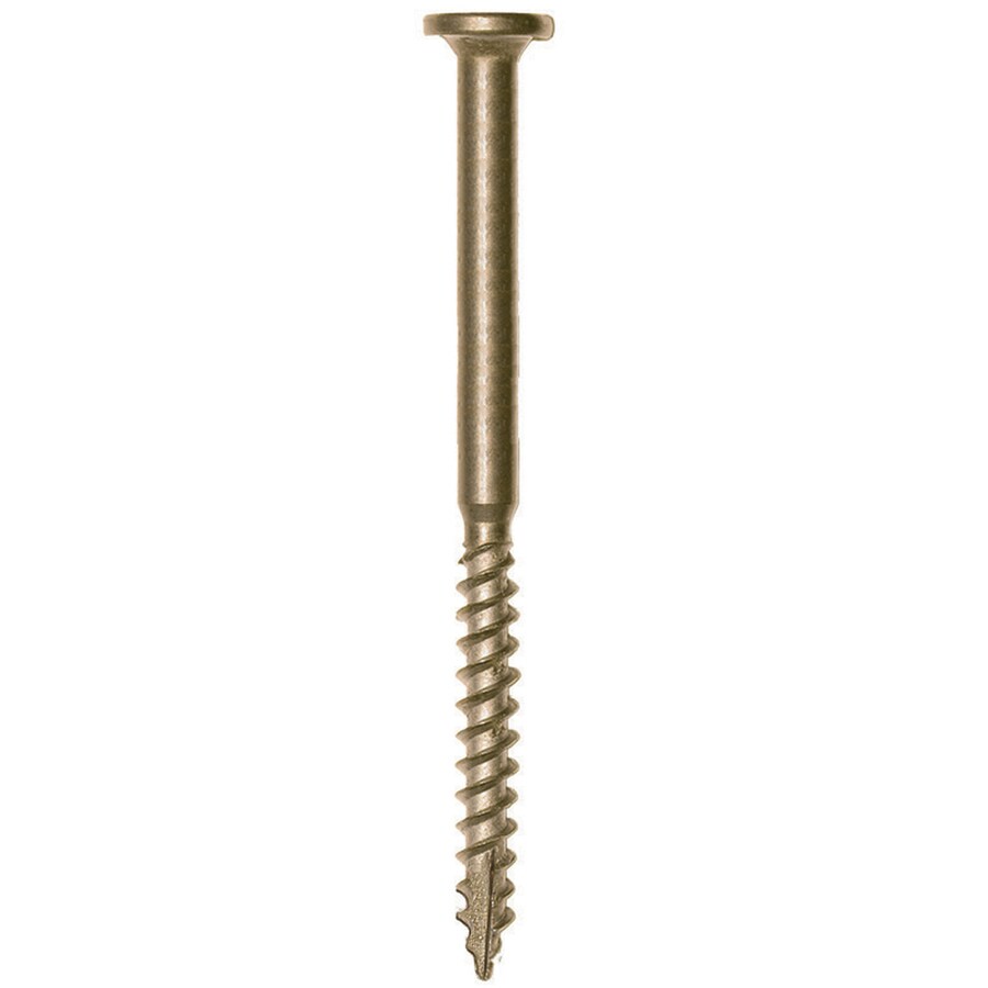 USP #9 x 2-7/8-in Gold Polymer Round-Head Interior/Exterior Structural Wood Screws (50-Count)