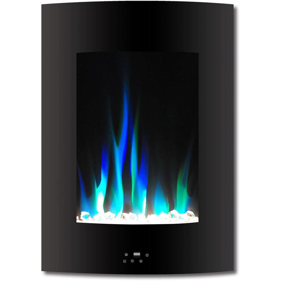 Cambridge 19 5 In Vertical Electric Fireplace Black With Multi Cambridge 19 5 In Vertical Electric Fireplace Black With Multi Color Flame And Crystal Display