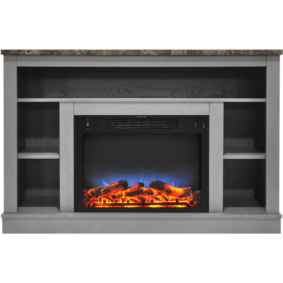 Cambridge 47 2 In W Cherry Fan Forced Electric Fireplace At Lowes Com