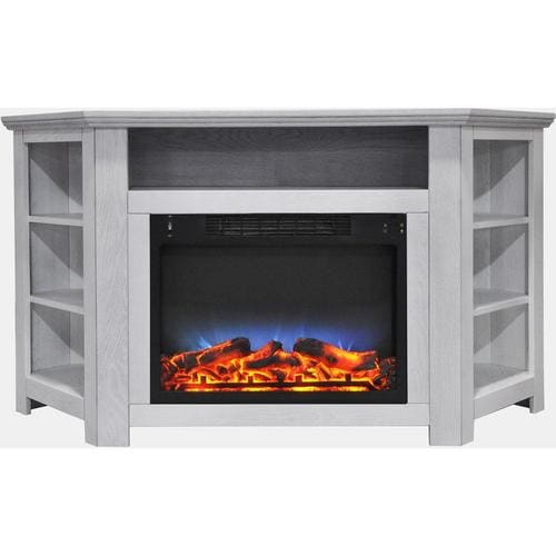 Cambridge 55.9-in W White Fan-Forced Electric Fireplace at ... on Electric Fireplace Stores Near Me id=15545