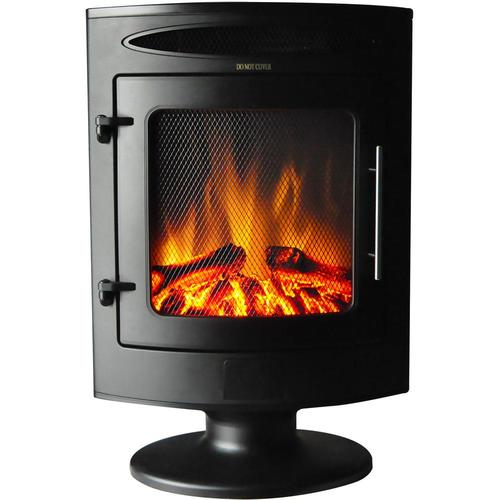 Cambridge 19 7 In W Black Fan Forced Electric Fireplace At Lowes Com