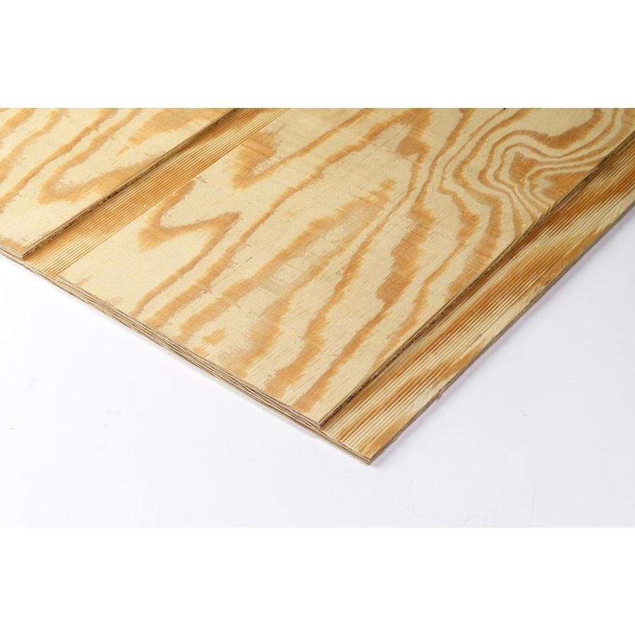 Plytanium Natural/Rough Sawn Syp Plywood Panel Siding 0.59in x 48in x 96in; Actual