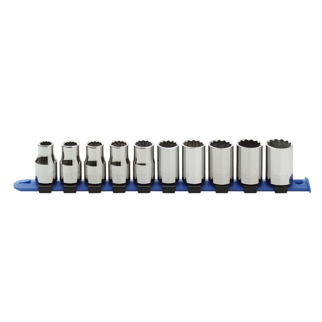 Kobalt 22394 10-Piece 1/2" Drive 12-Point MM Socket Set