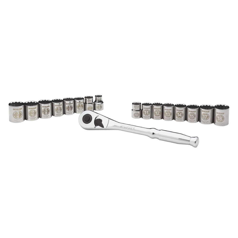 KobaltÂ® 22395 17 Piece High Visibility Socket Set