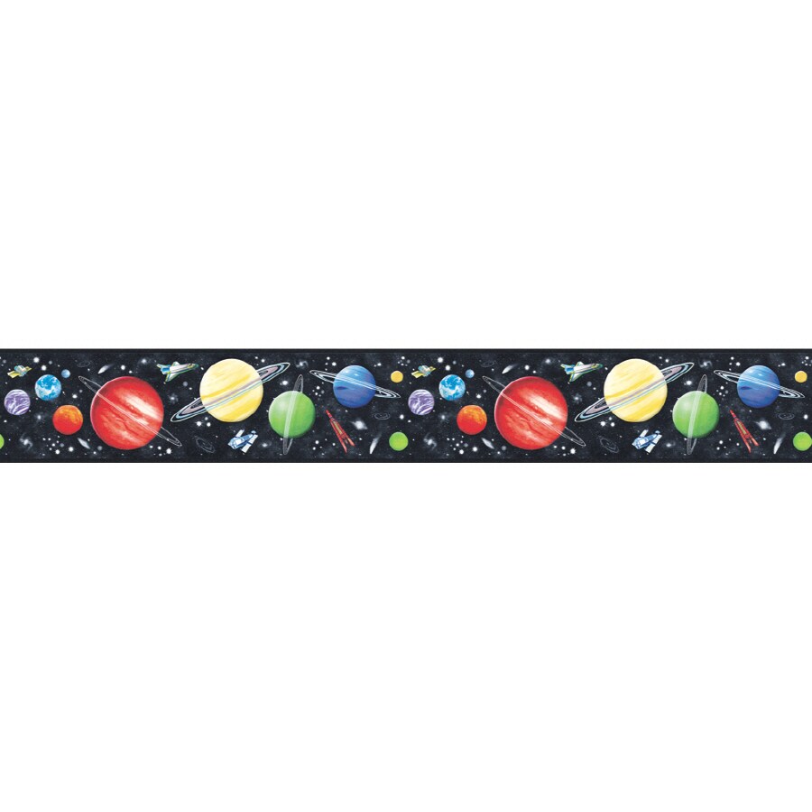 Village 5806336 6.88-in Black Prepasted Wallpaper Border