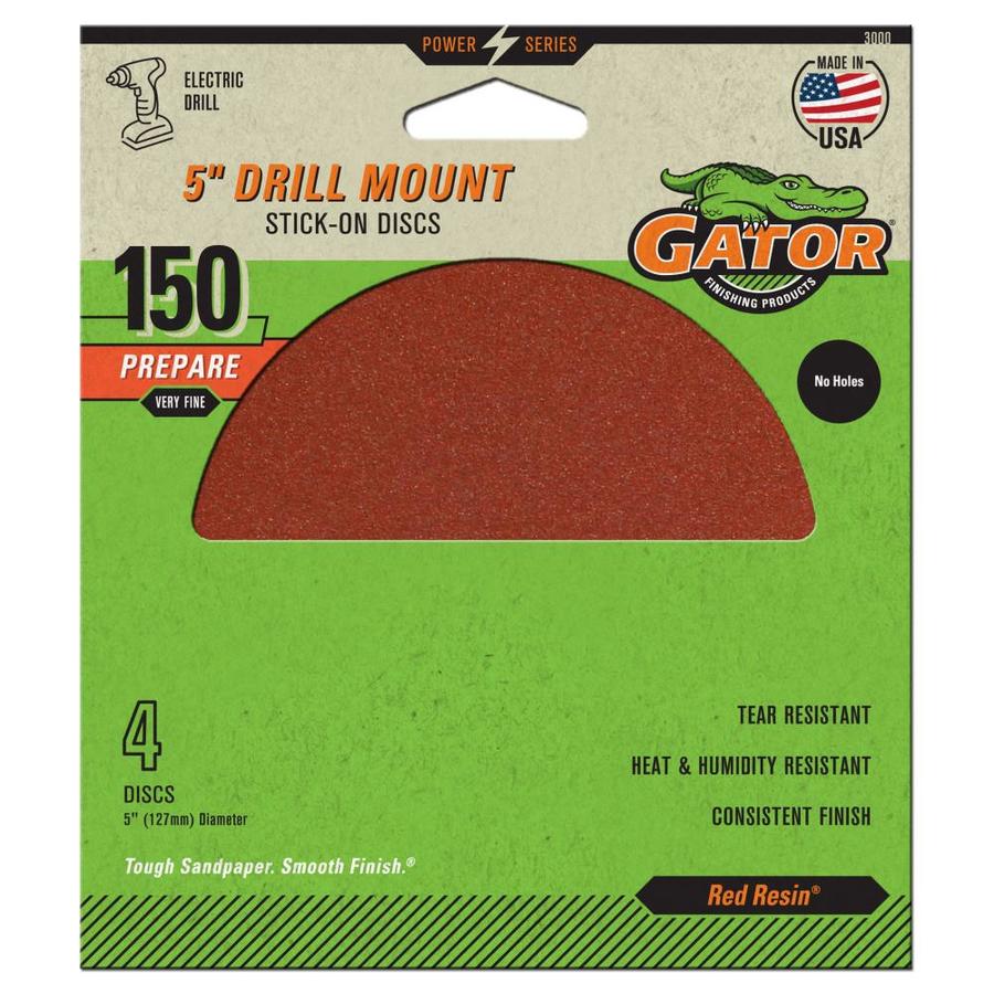 Gator 4Pack 5in W x 5in L 150Grit Commercial Sandpaper in the