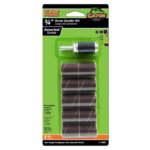 Gator 3/4 In. Drum Kit Mandrel with 10 Refills 10Pack Drum Sander Kit in the Drill Parts