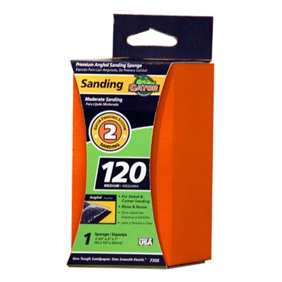 Gator 120-Grit Commercial Sanding Sponge 3-in x 1-in at