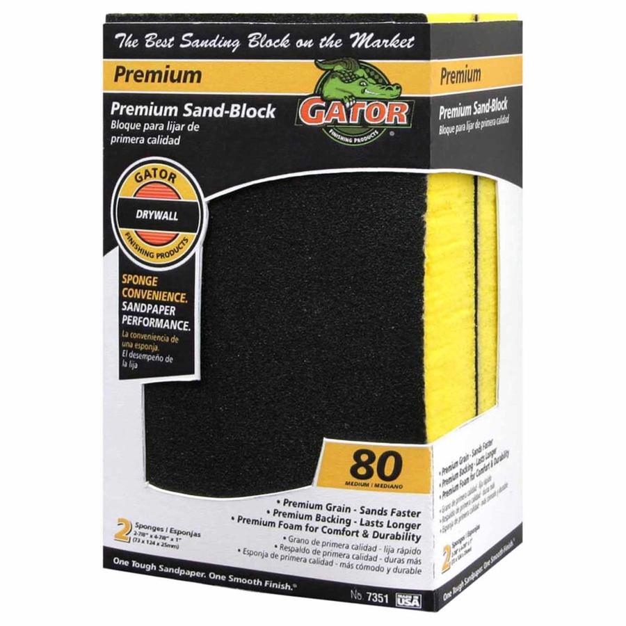 Gator 2-Pack 1-in x 3-in 80-Grit Commercial Sanding Sponge in the ...