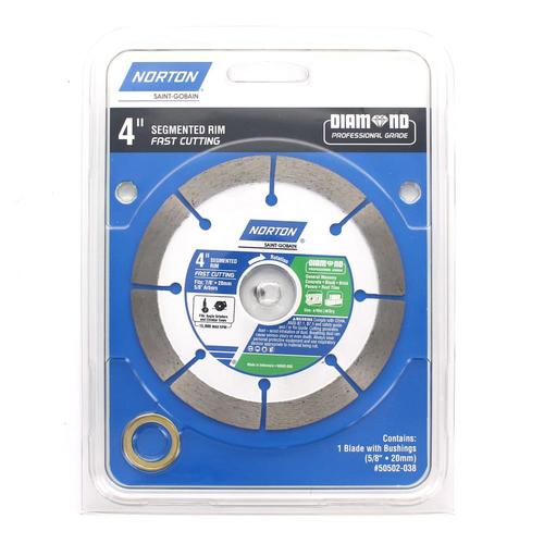 Norton 4-in Wet/Dry Segmented Diamond Saw Blade in the Diamond Saw ...