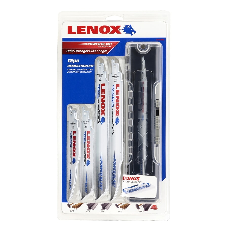 LENOX 12-Pack Bi-Metal Reciprocating Saw Blade Set
