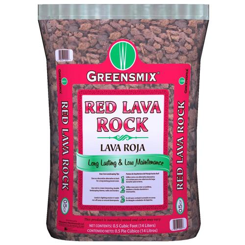 Greensmix 05 Cu Ft Red Lava Rock In The Landscaping Rock Department At 9672