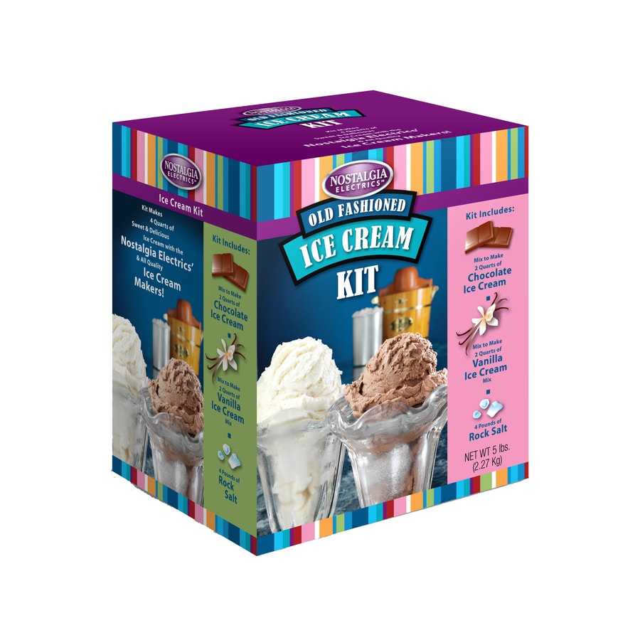 Ice Cream Maker Mixes Nostalgia Rock Salt Chocolate Vanilla