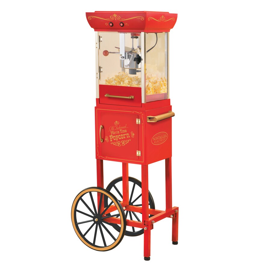 nostalgia popcorn machine and cart