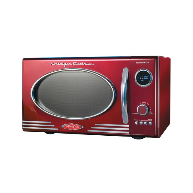 Nostalgia Electrics RMO-400RED 0.9-cu ft 800-Watt Countertop Microwave (Red)