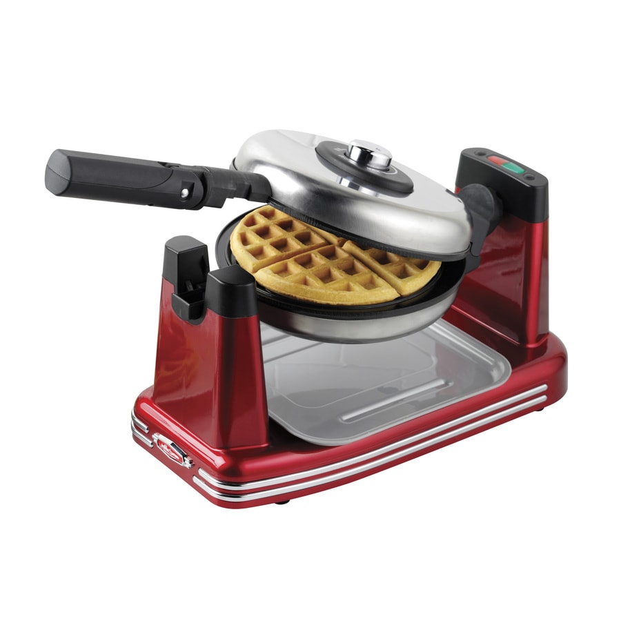 Nostalgia Round Mini Flippable Waffle Maker in the Waffle Makers department  at