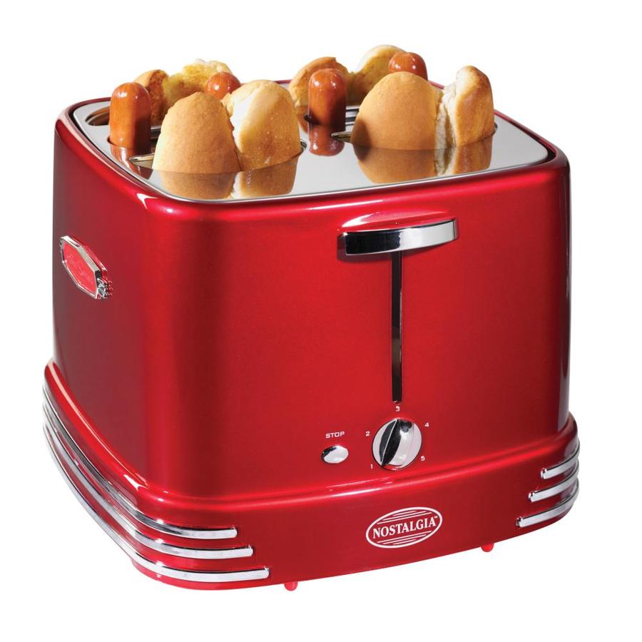 Nostalgia 4Slice Red 1200Watt Toaster in the Toasters department at