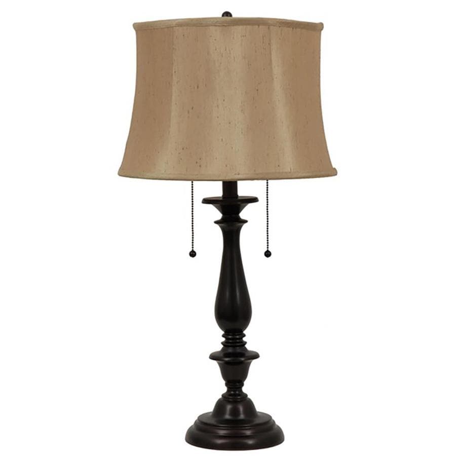 allen + roth Woodbine 28-in Dark Oil Rubbed Bronze Table Lamp with ...