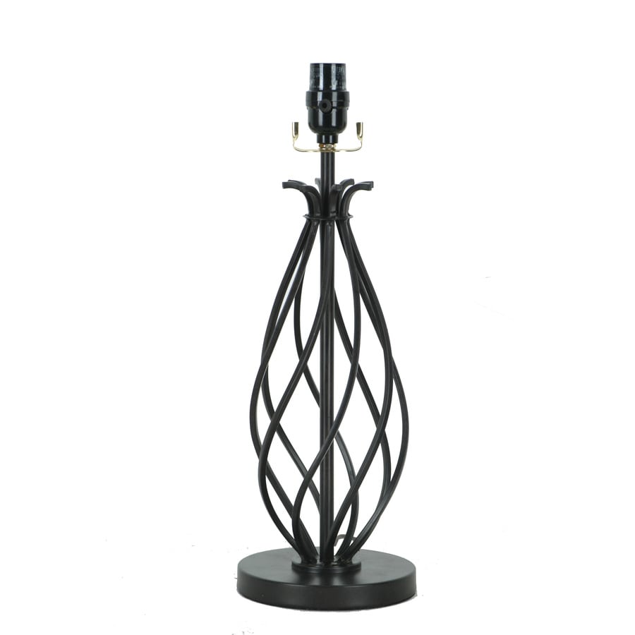 allen + roth TL1254 18.5-in Black Metal Lamp Base