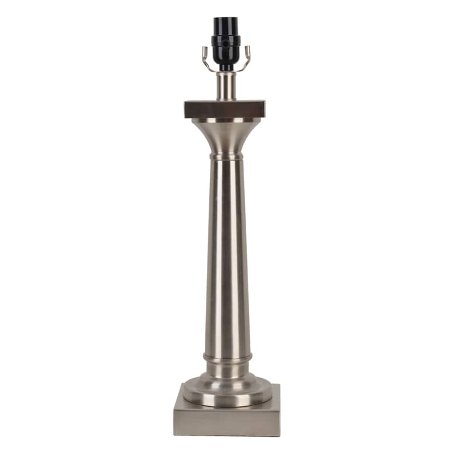 Lamp Bases At Com Allen Roth 21 5 In Brushed Nickel Electrical 3 Way Metal Lamp Base