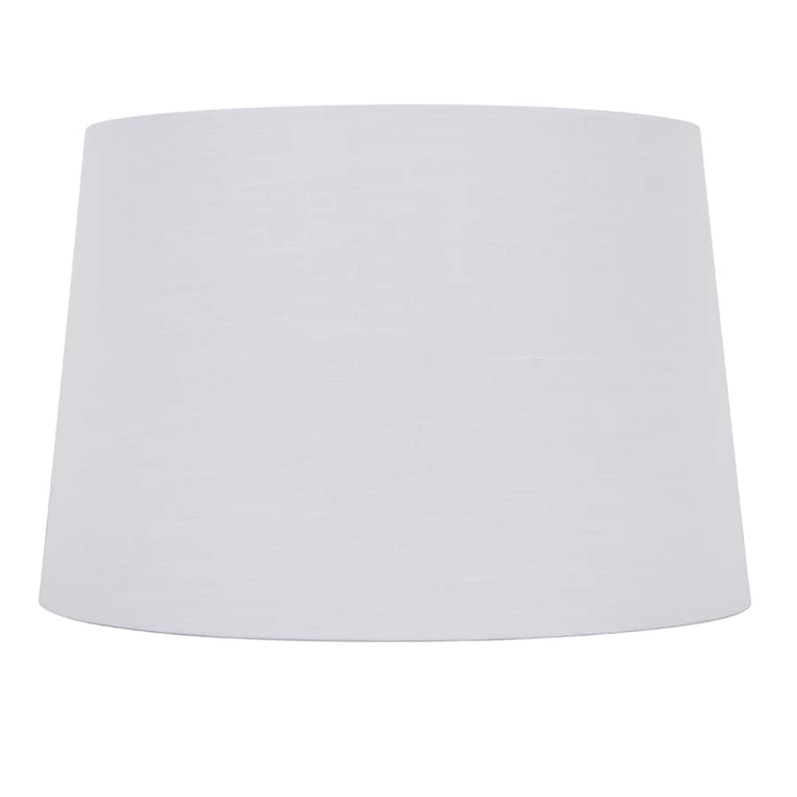 allen + roth 10-in x 15-in White Linen Fabric Drum Lamp Shade