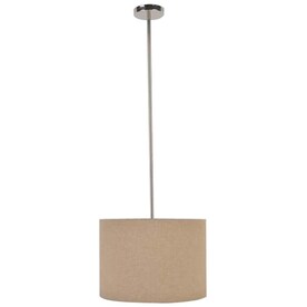 allen + roth Wheat Single Transitional Drum Pendant Light