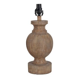 allen + roth 17-in Wood-tone 3-way Resin Lamp Base