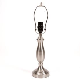 allen + roth 13.25-in Brushed Nickel Lamp Base