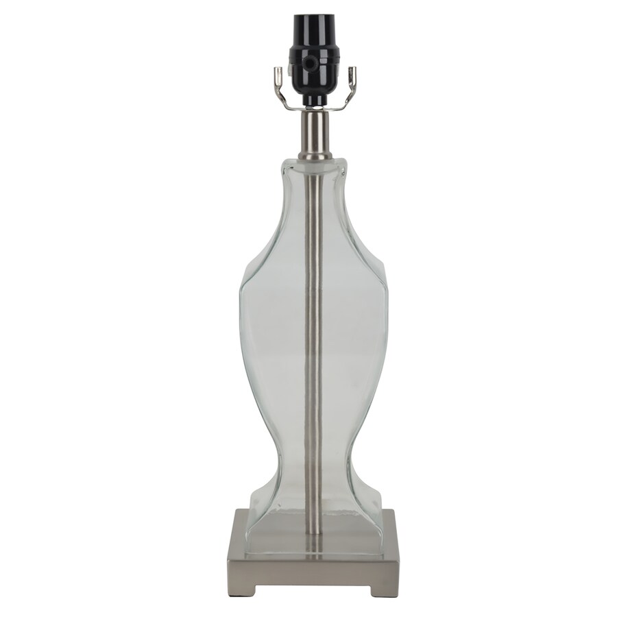 Shop allen + roth 17.5in Clear Electrical Outlet 3way Glass Lamp Base