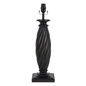 allen + roth 22-in 3-Way Switch Black Resin Lamp Base