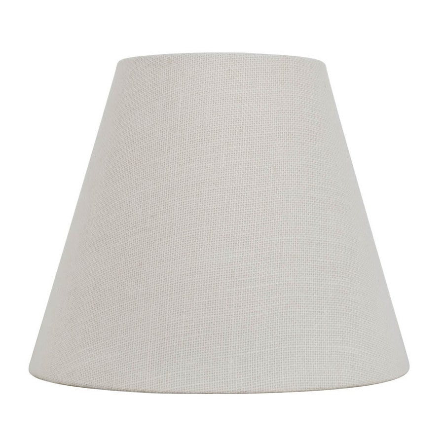 Shop allen + roth 11-in x 13-in White Burlap Fabric Cone Lamp Shade at ...