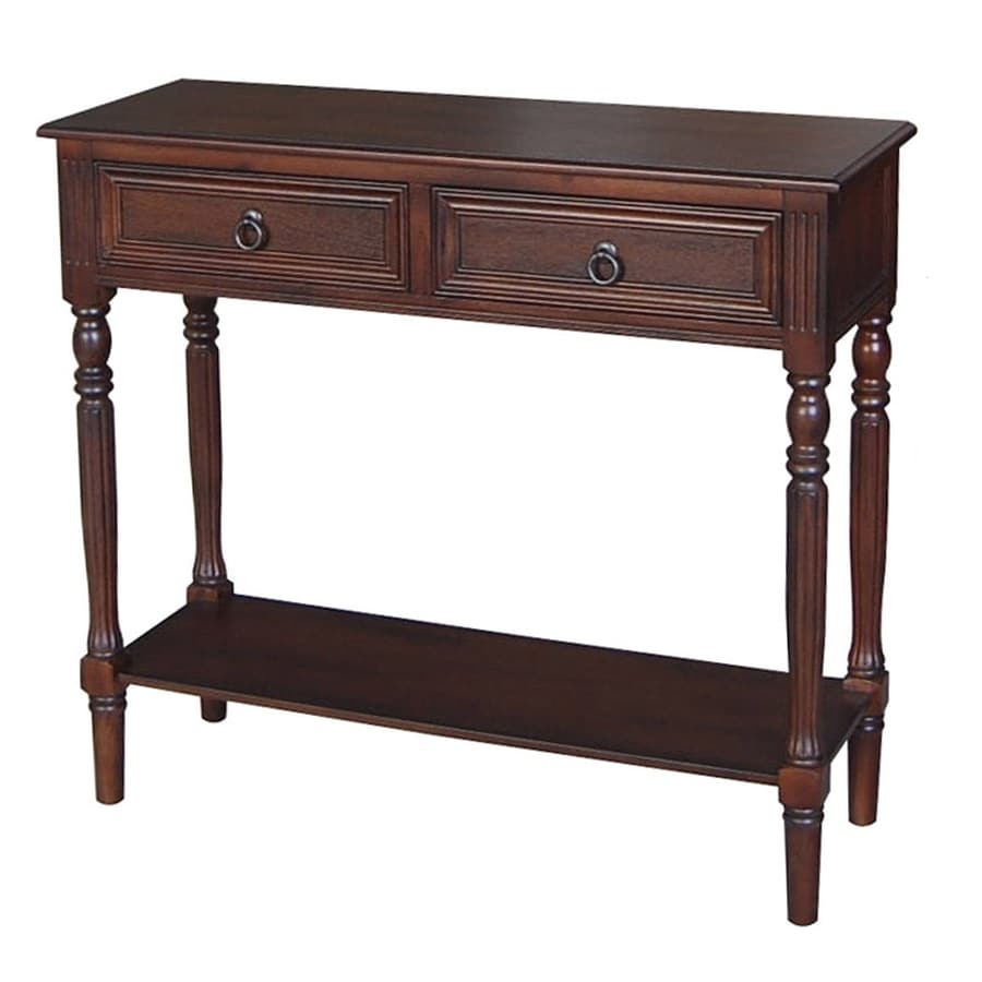 Espresso Casual Console Table At Lowes Com