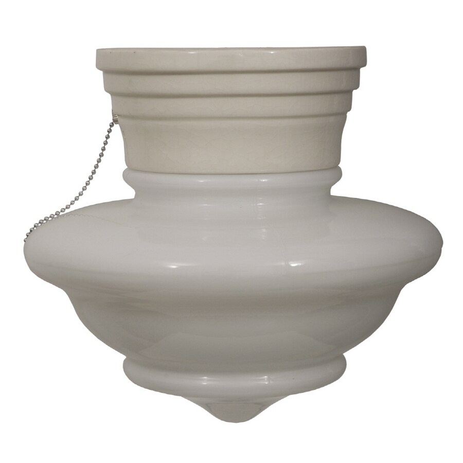 Portfolio C-0911 1-Light Ivory Crackle Ceramic Flush Mount Ceiling Fixture