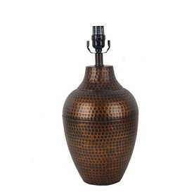 allen + roth 17-in Bronze Electrical Outlet 3-way Metal Lamp Base