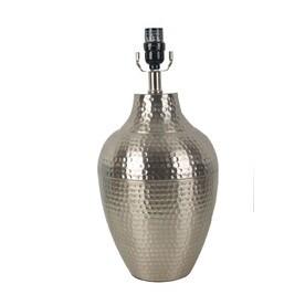 allen + roth 17-in Nickel Electrical Outlet 3-way Metal Lamp Base