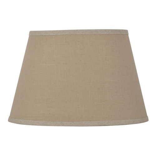 allen + roth 10.5-in x 16-in Tan Fabric Drum Lamp Shade in the Lamp ...