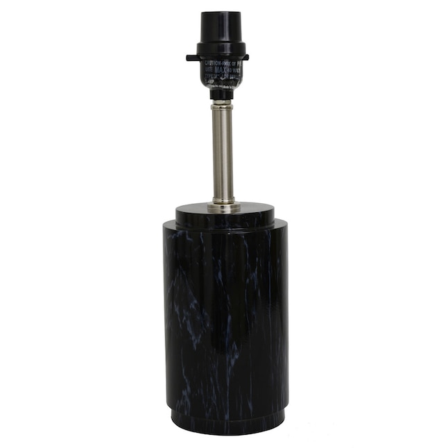Decor Therapy LB3490 13-in Black marble Electrical Outlet Resin Lamp Base