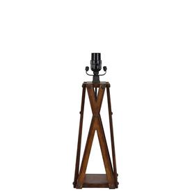 Brown Lamp Bases At Lowes Allen Roth 17 5 In Faux Wood Metal Lamp Base