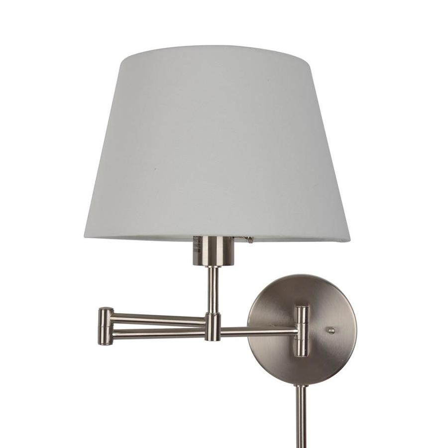 J Hunt Home 11 In W 1 Light Brushed Steel Swing Arm Plug J Hunt Home 11 In W 1 Light Brushed Steel Swing Arm Plug