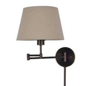 Bathroom Wall Lighting At Lowesforpros J Hunt Home 11 In W 1 Light Bronze Swing Arm Plug