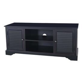 Media Cabinets At Lowes Ebony Transitional Wood Veneers Media Cabinet