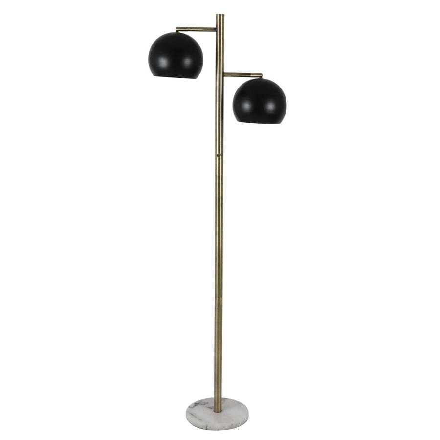 Decor Therapy Morris 62 In Brass And Marble Multi Head Floor