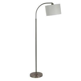 60u0022 Asher Arc Floor Lamp with Brushed Steel Finish