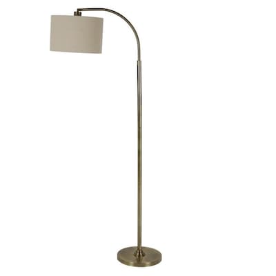Decor Therapy Asher 60 In Brass Shaded Floor Lamp At Lowes Com