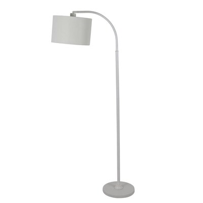 Decor Therapy Asher 60 In White Shaded Floor Lamp At Lowes Com