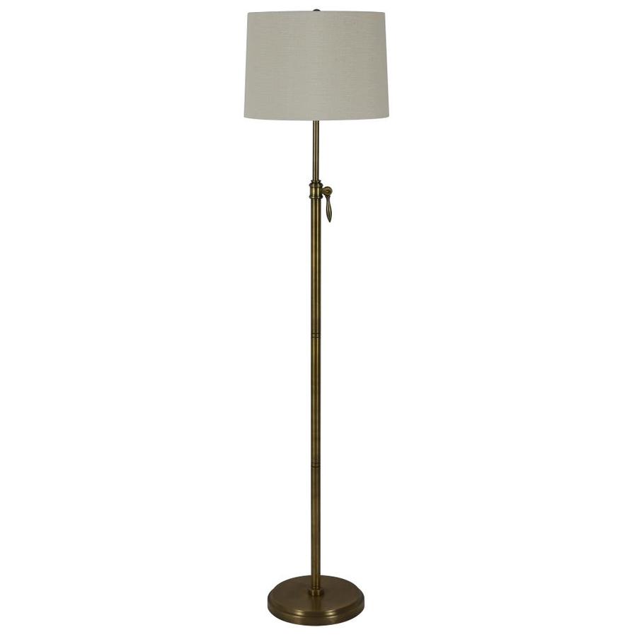 Decor Therapy Henry 63 5 In Aged Brass Shaded Floor Lamp At Com