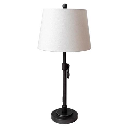Gather Home 30in Aged Zinc Rotary Socket Table Lamp with Fabric Shade