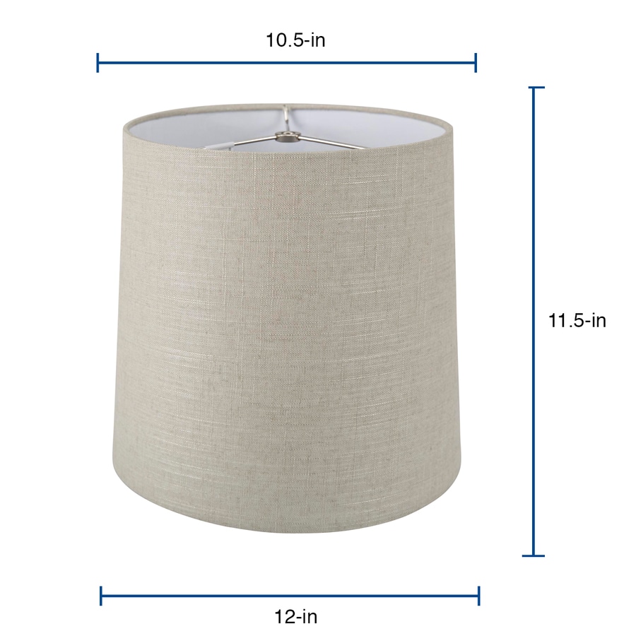 Allen Roth 11 5 In X 12 In Tan Fabric Drum Lamp Shade In The Lamp Shades Department At Lowes Com