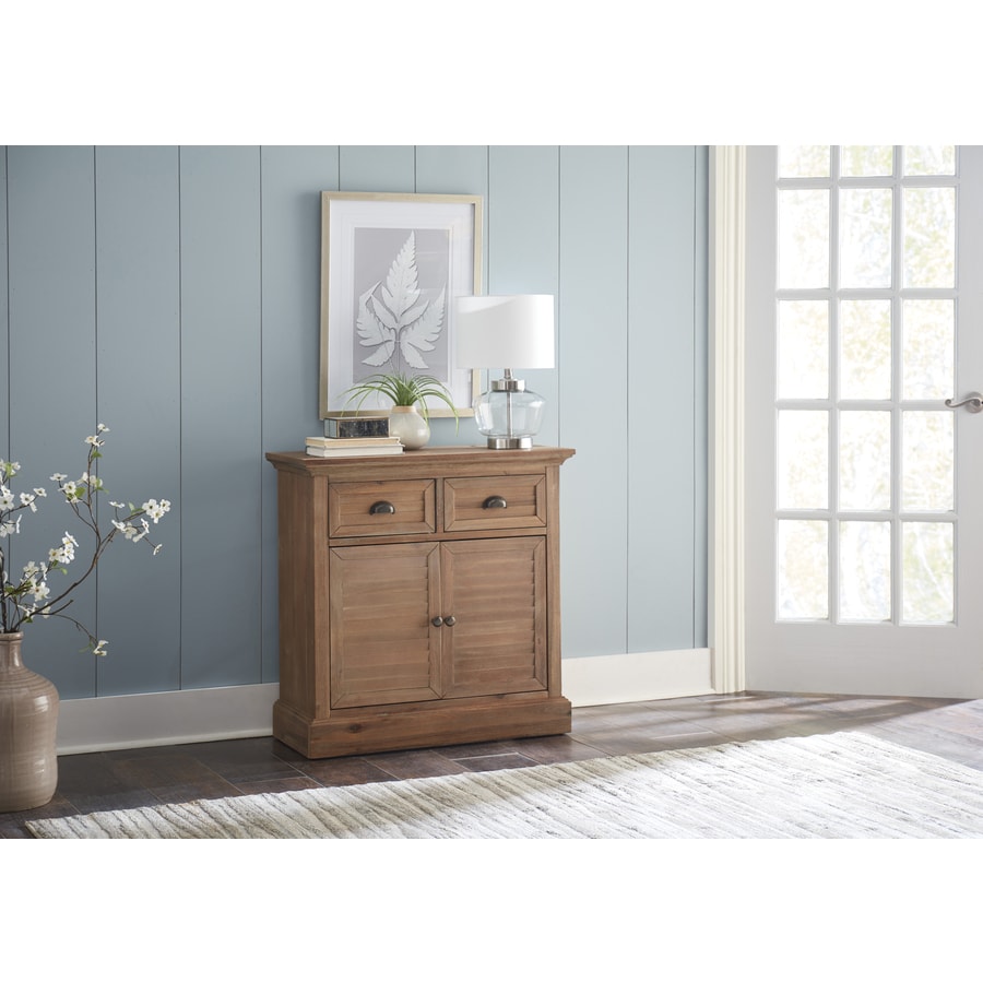 31 In X 31 In Weathered Wood Buff Wood Desk Hutch At Lowes Com